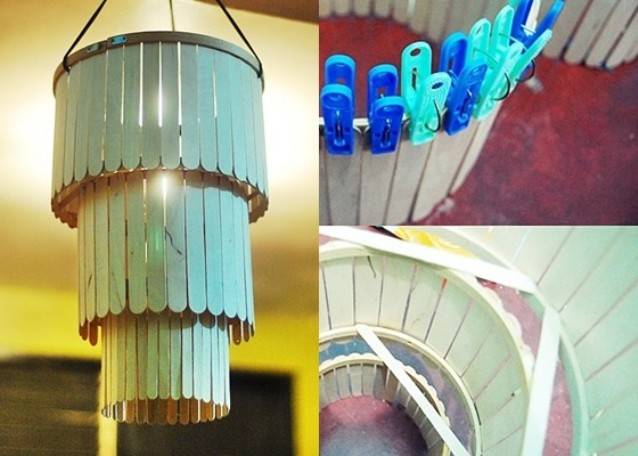 popsicle stick chandelier sticks diy cool things chandeliers crazy projects using fun