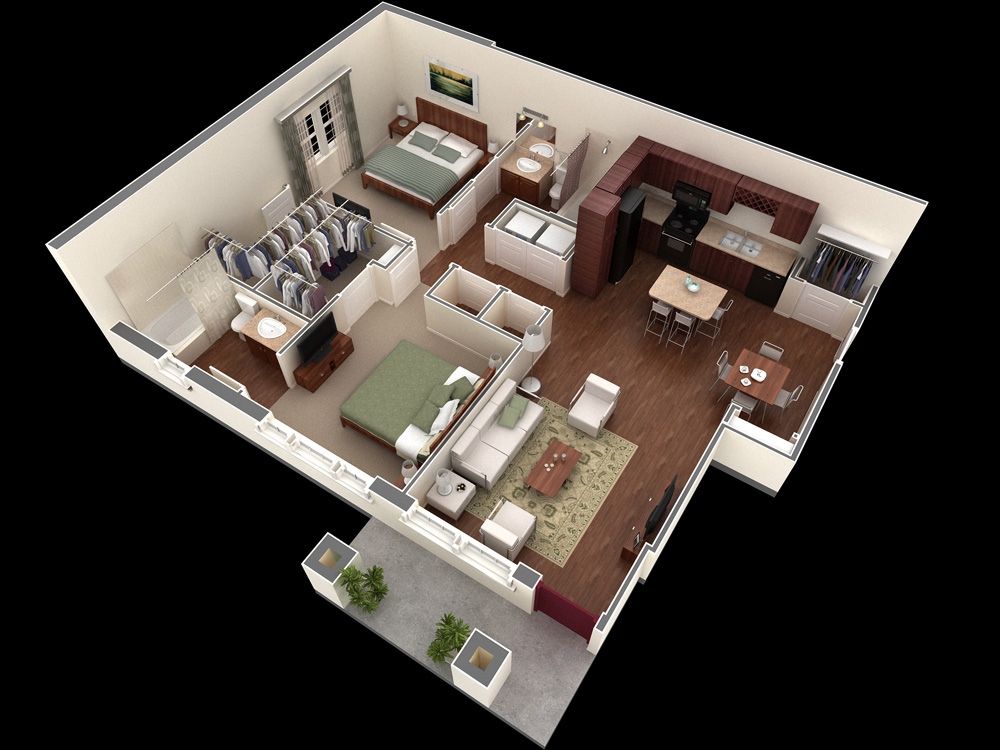 11-Simple-Two-Bedroom-Apartment-PLan