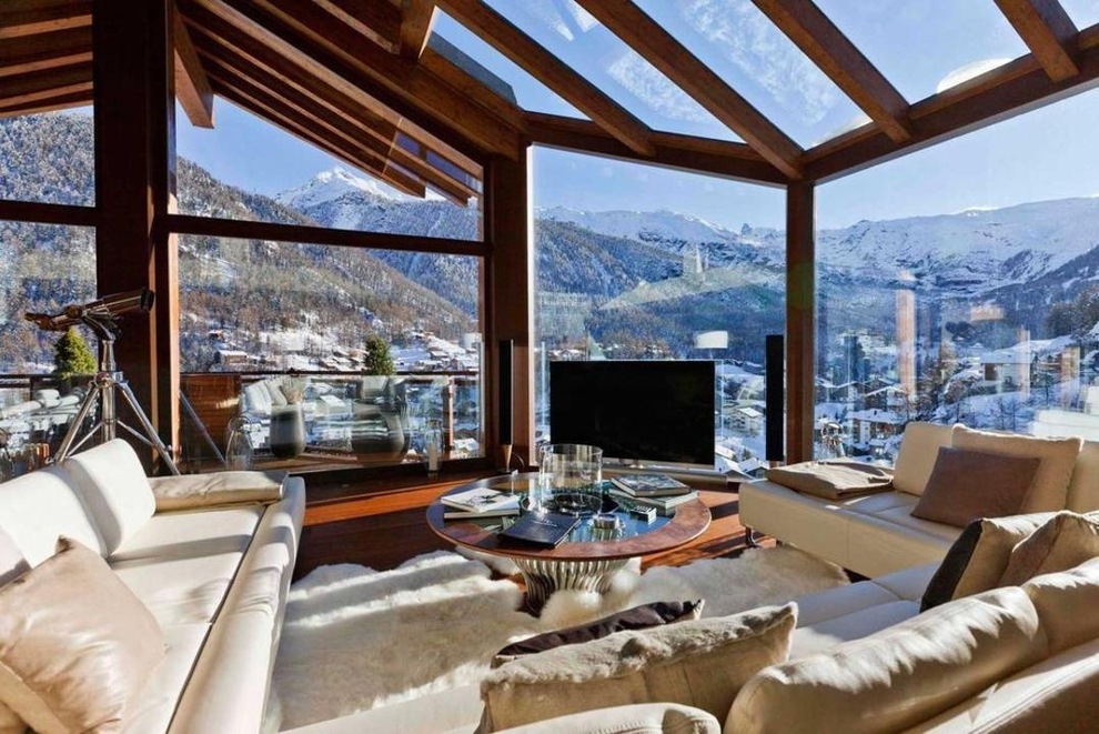 living chalet most rooms incredible zermatt peak luxury around interior houses modern spaces homes interiors winter architecture chalets apartments decorating