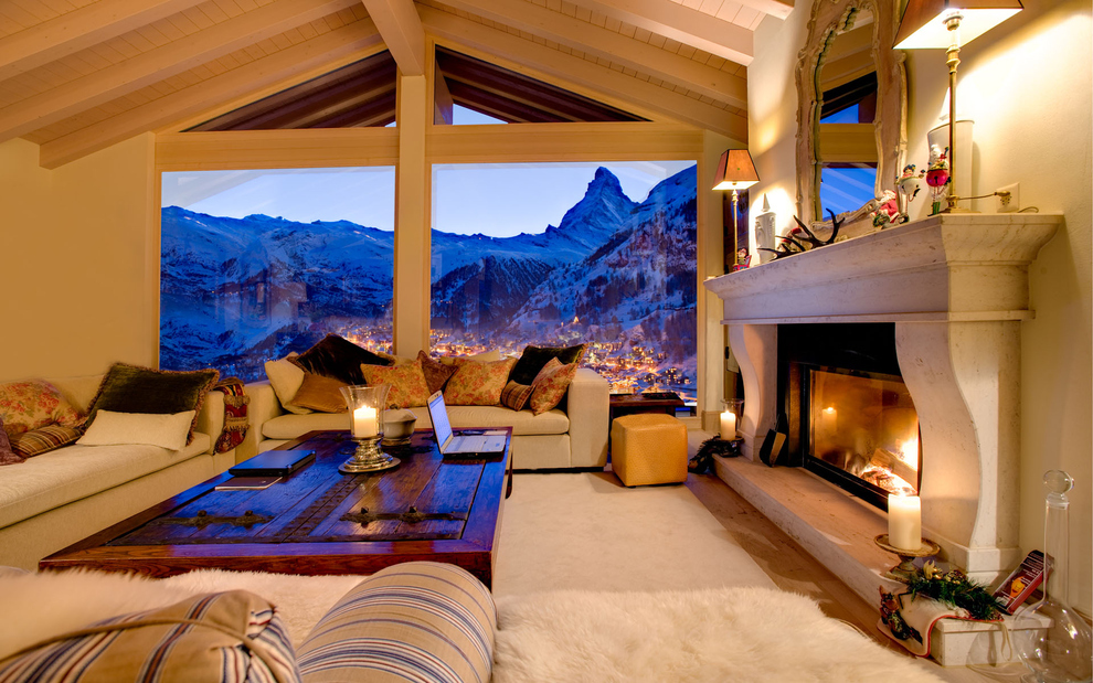 most living rooms incredible around amazing interior spaces interiors apartments chalet zermatt switzerland ski fireplace mountain luxury ceiling romantic ever