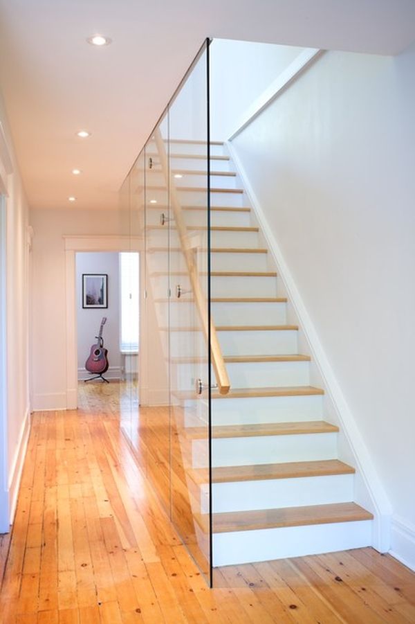 glass staircase wall designs panels decor light graceful overall impact prefer opt bright space