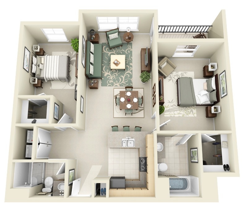 28-Large-Two-Bedroom-House-Plan