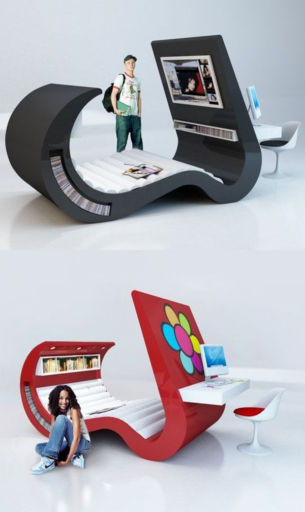 bedroom futuristic cool designs bed beds dream idea future desk storage looking shapes stuff built shape chair night furniture awesome