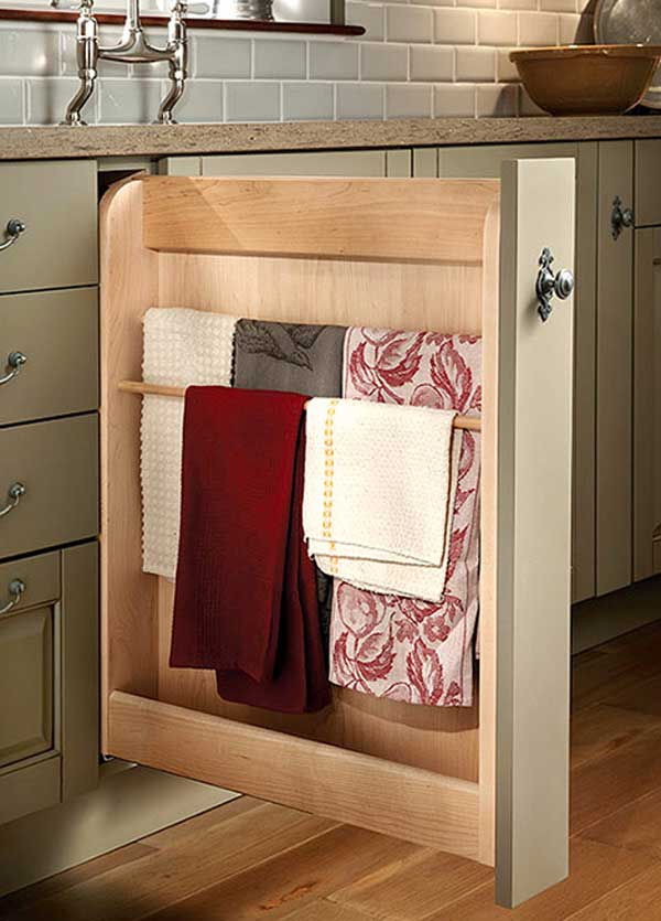 storage hidden secret spots around towel kitchen dish rack pull cabinet drawer cabinets traditional cocina built bathroom