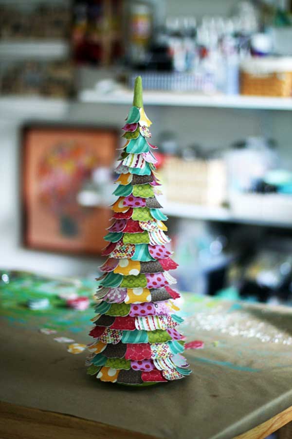 crafts diy easy cheap craft trees tree paper xmas decorations holiday fun projects homemade idea crafting crate quick decoration tutorial