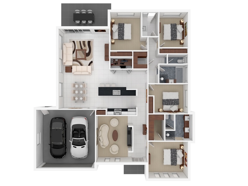 50 Four â€œ4â€ Bedroom Apartment/House Plans | Architecture & Design