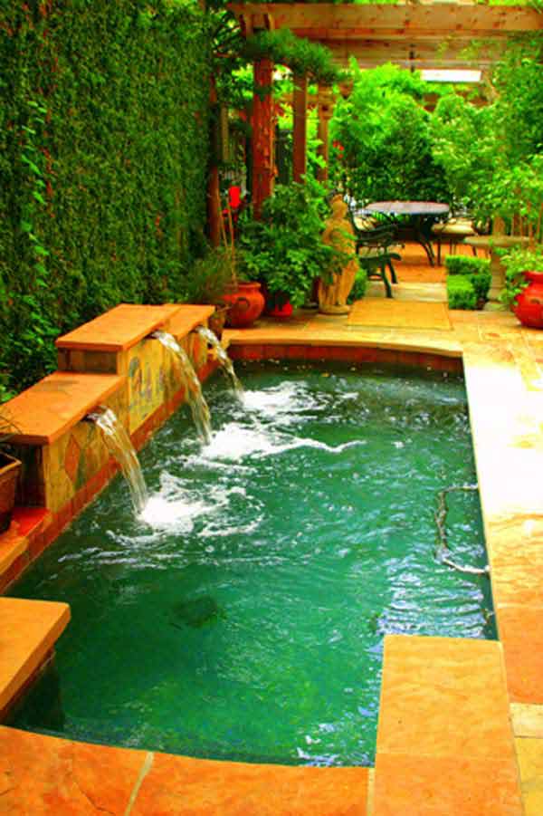 Modern Back Yards With Pools with Simple Decor