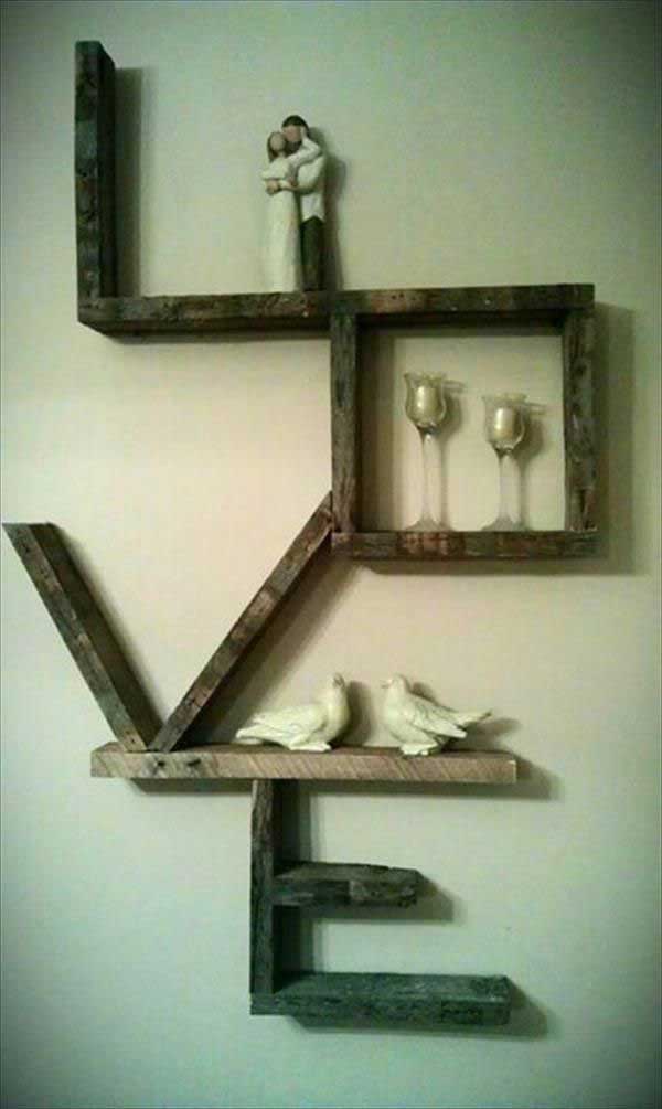 pallet wall diy recycled enhancing interior wood decor projects wooden shelves unique