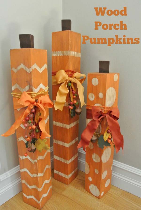 diy decor wood porch pumpkins fall pumpkin christmas decorations crafts halloween decorate outdoor front decorating easy recycled wooden hazel ruby