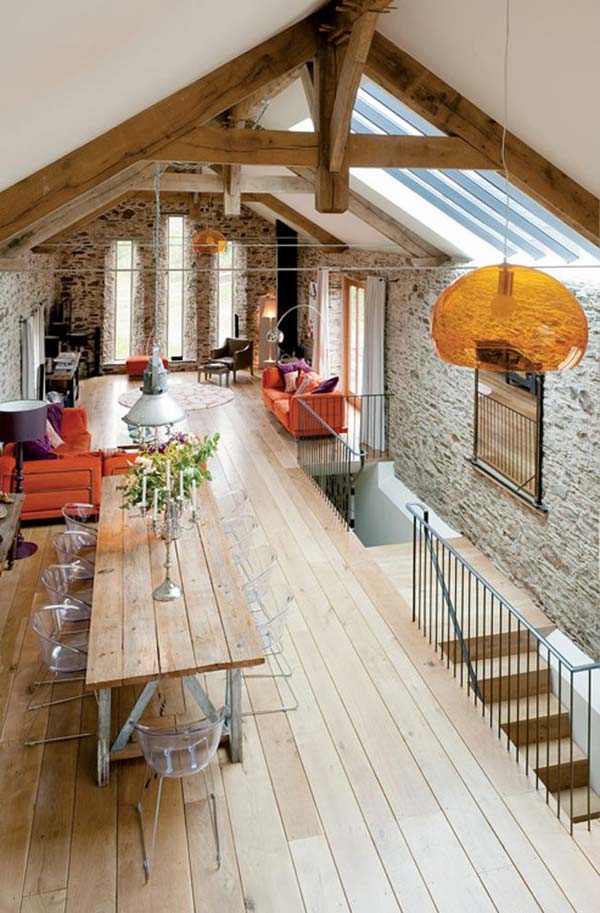 25+ Wonderful Ideas To Design Your Space With Exposed Wooden Beams