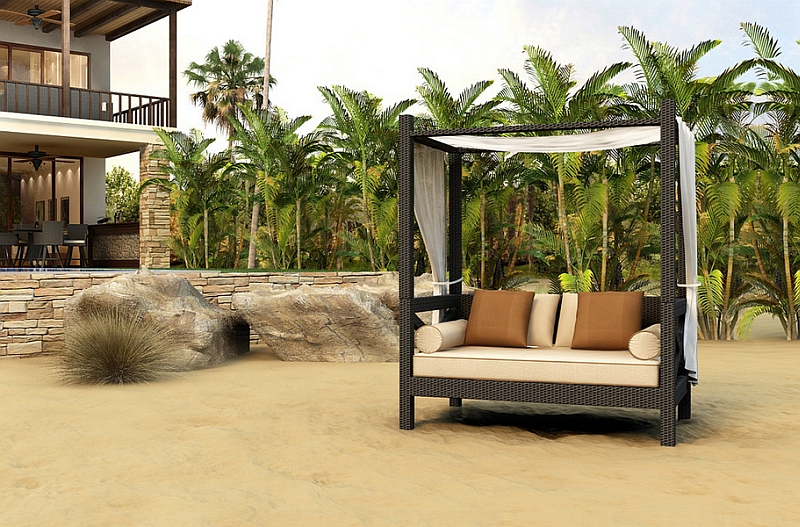 Beautiful Exclusive Hampton Outdoor Canopy Day Bed Envisioned by Forever Patio by PatioProductions Furniture & Accessories