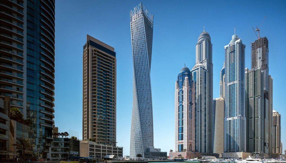 BEST RESIDENTIAL HIGH RISE (Popular): Cayan Tower, Dubai, Skidmore, Owings & Merrill LLP 