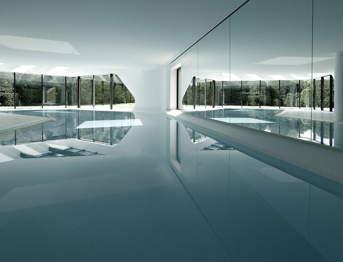 Interior Pool With Outside Views