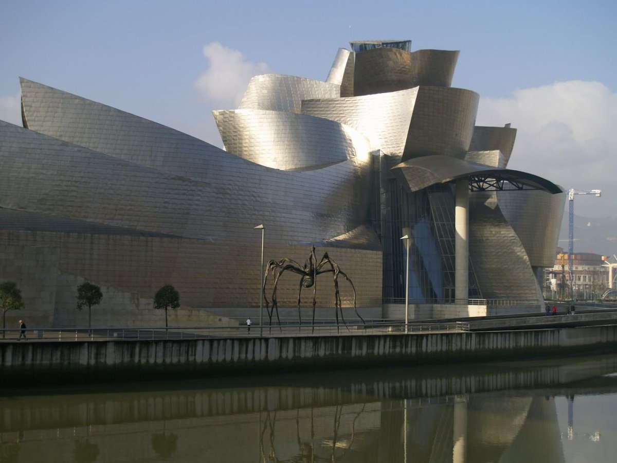 Admire Frank Gehry's twisting, undulating architecture at the Guggenheim Museum in Bilbao, Spain.