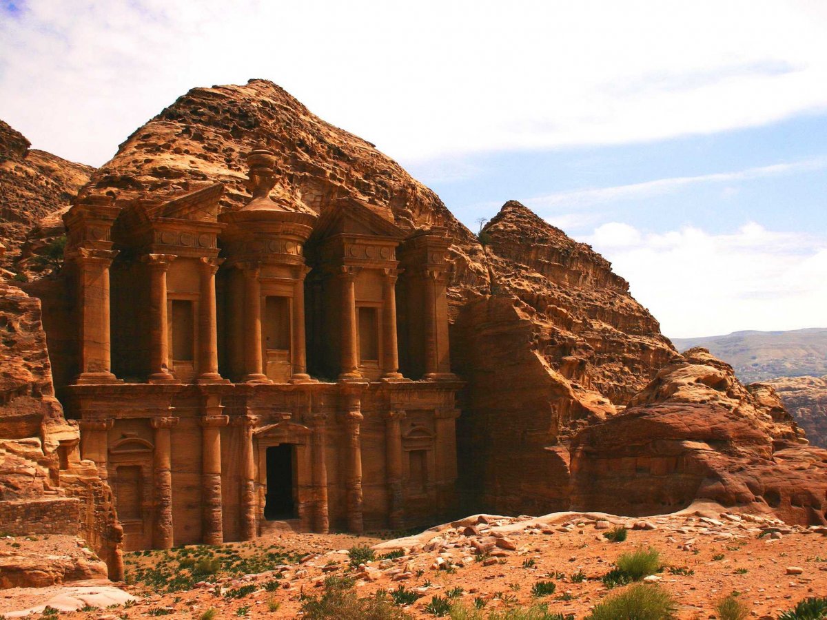 Explore the streets of Petra, an ancient rock city in Jordan. 