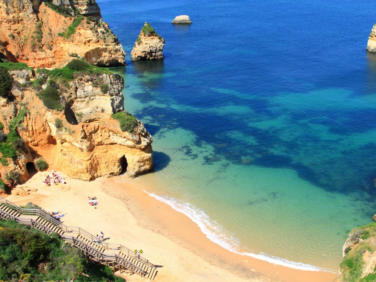 Lounge on the stunning beaches of Lagos, in Portugal.