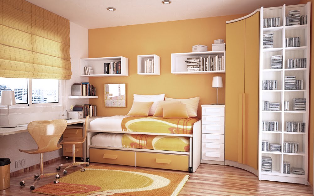 orange-and-white-room