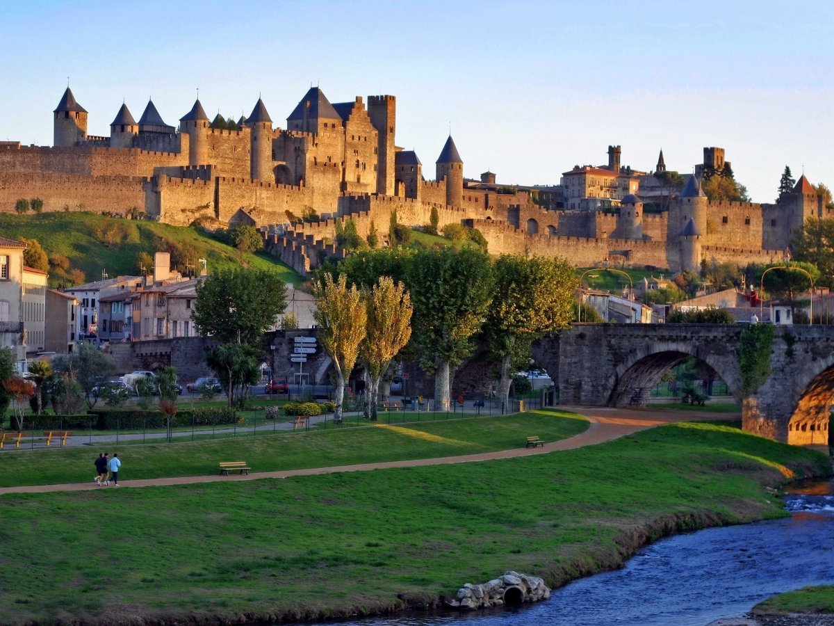 Stroll the ancient streets of the fortified French town of Carcassonne.