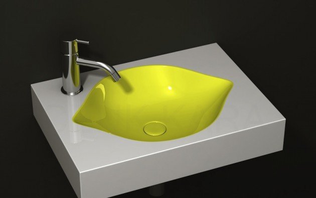 Inside Colored Sink