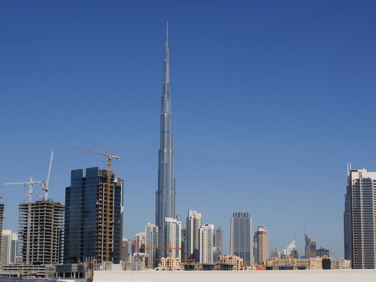 Dubai, UAE, features strikingly innovative architecture, like the 160-story-tall Burj Khalifa, the tallest building on earth.