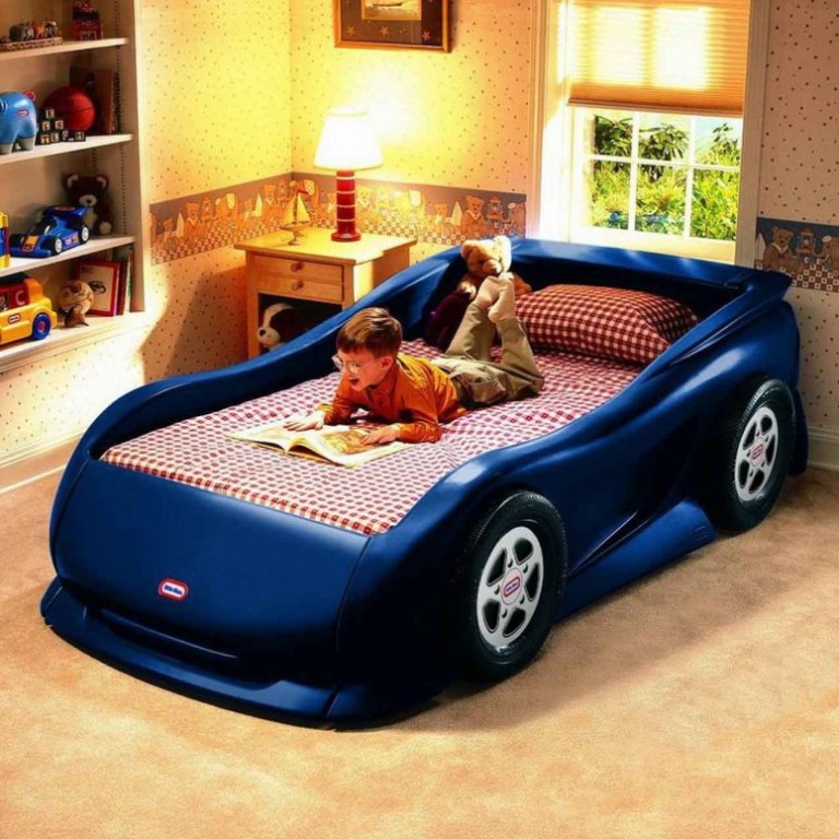 3-Blue-Car-Inspired-Bed-for-Boys