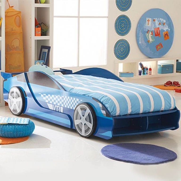 5-Cool-Blue-Car-Inspired-Bed-for-Boys