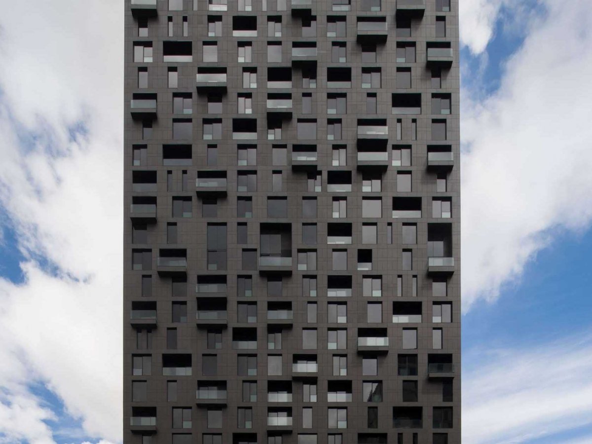 The Magma Towers is in Monterrey, Mexico, and have a mixture of office spaces, apartments, and a facade resembling Tetris.