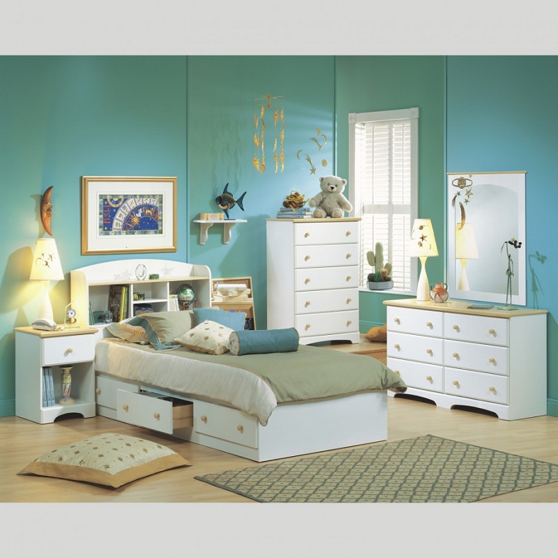 Charming Storage For Small Bedroom With Creative Headboard Pictures Design