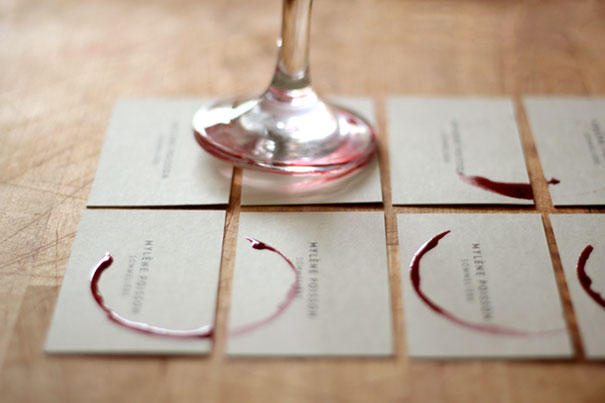Sommelière Wineglass Business Card