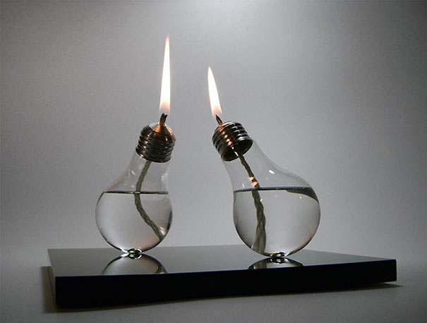 Lightbulbs Into Oil Lamps