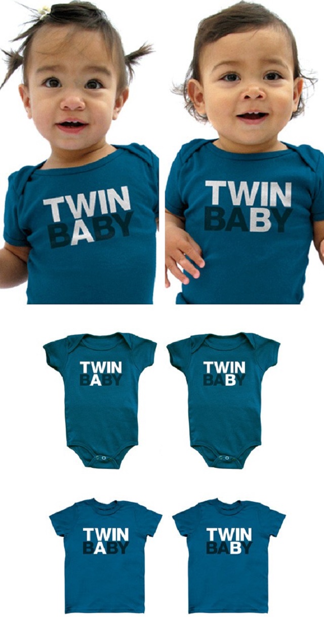 Help other people (and yourself) tell your twins apart with these tiny rompers.