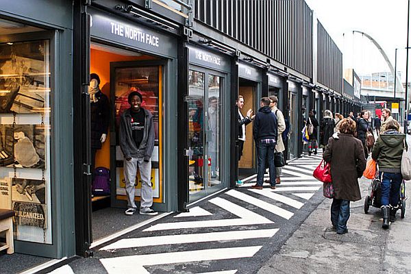 London's First Pop-Up Shipping Container Mall Opens In Shoreditch