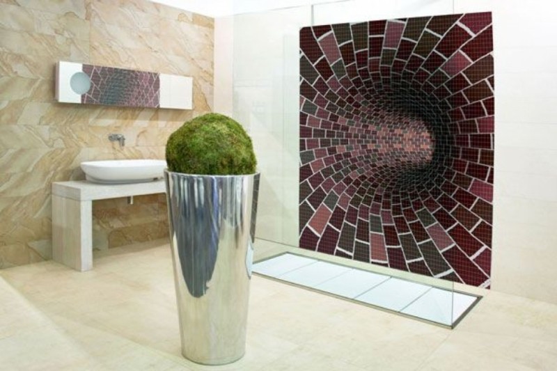 Shelly's Optical Illusion Bathroom Tile Design
