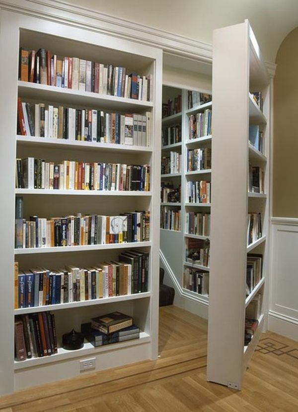 14 Secret Bookcase Doors Always Fun, How To Make A Sliding Bookcase Door