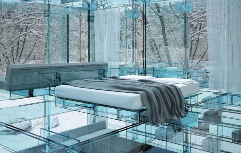 21-futuristic-bedroom-design-with-glass-floor-in-glass-ceiling-walls