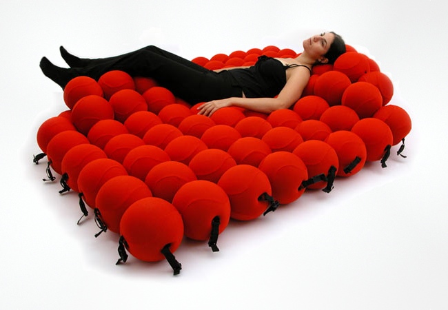 A Very Unique Seating System Made Of Balls