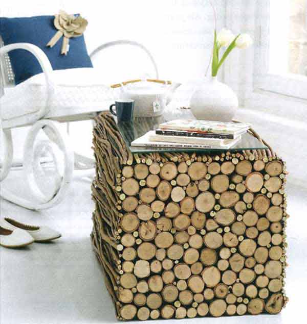 Wood Log Table