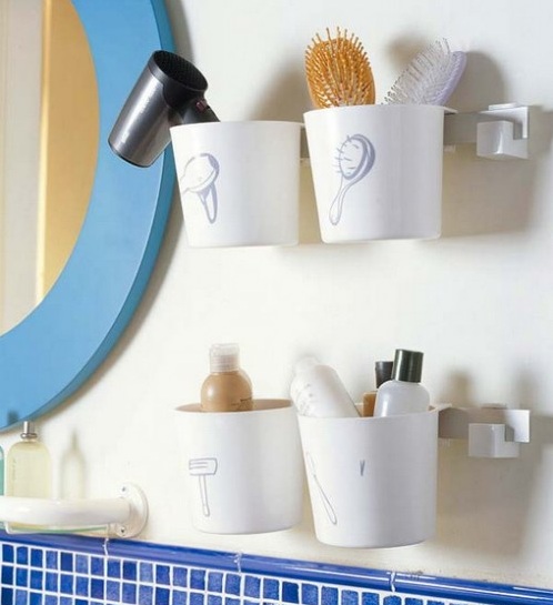 Plastic Cups Small Bathroom Storage