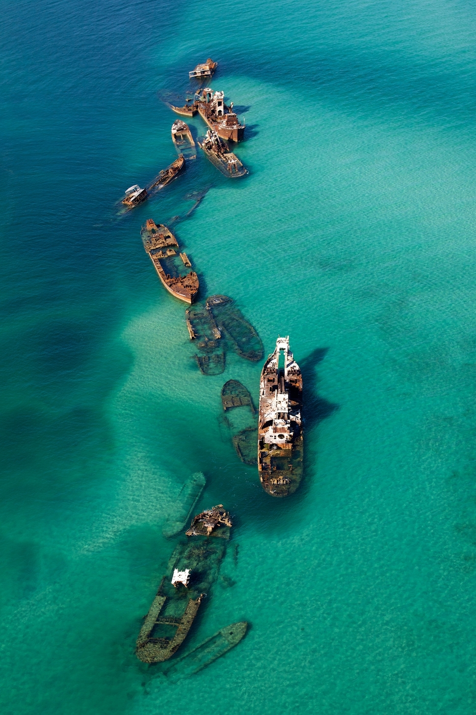 Shipwrecks In A Sandbar, Bermuda Triangle