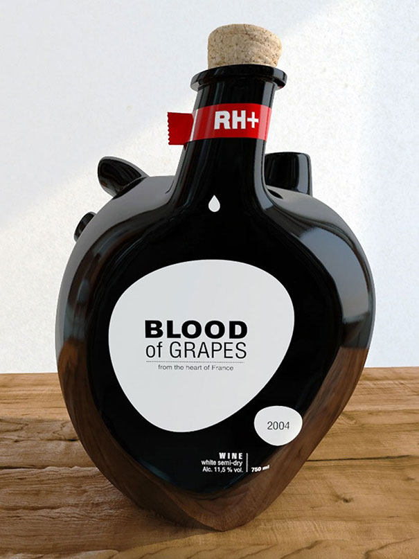 Blood Of Grapes Wine Bottle