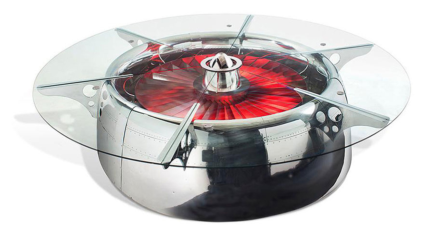 Recycled Jet Engine Table