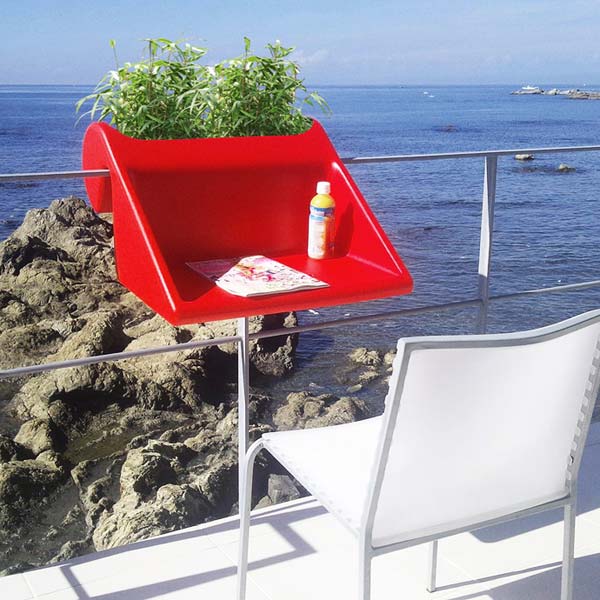 Balcony Hung Planter Doubles As Your Worktable