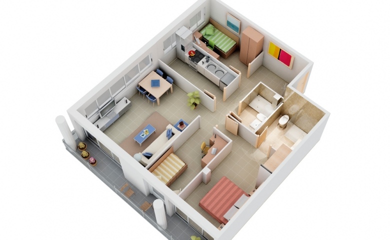 50 Three “3” Bedroom Apartment/House Plans - Architecture & Design