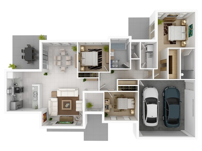 Bedroom Apartment House Plans, Garage Apartment Floor Plan Ideas