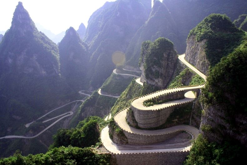Heaven-Linking Avenue: 7 Miles To Heaven's Gate Mountain (Tianmen Mountain), Zhangjiajie City, China