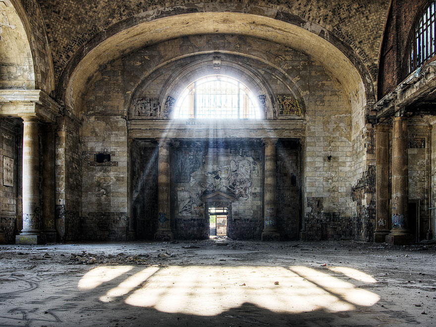 Michigan Central Station In Detroit, U.S.A.