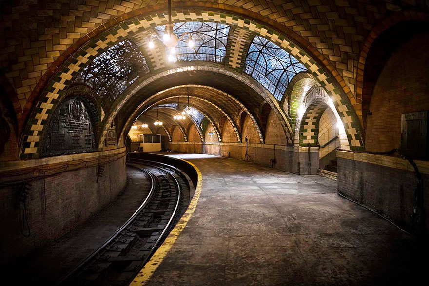 The Abandoned City Hall Subway Stop in New York, U.S.A.
