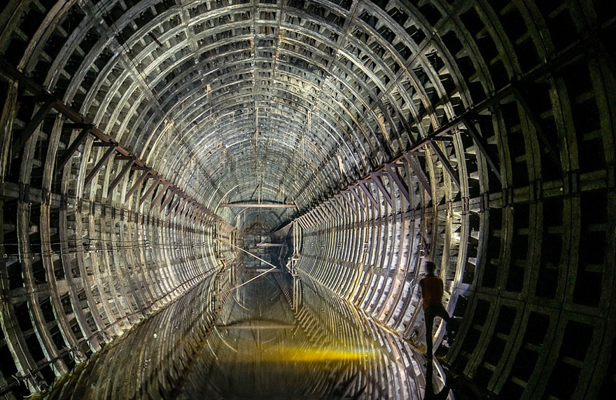 Abandoned Subway Tunnel In Kyiv, Ukraine