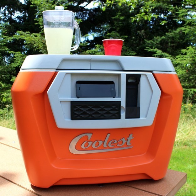 The Ultimate Party Cooler Has A Smartphone Charger, Bottle Opener, And Blender.