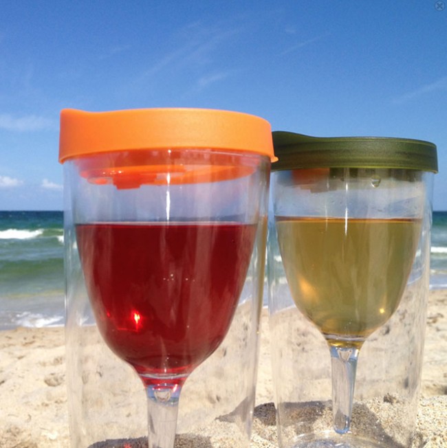 Wine Glass Sippy Cups For Clumsy Adults.